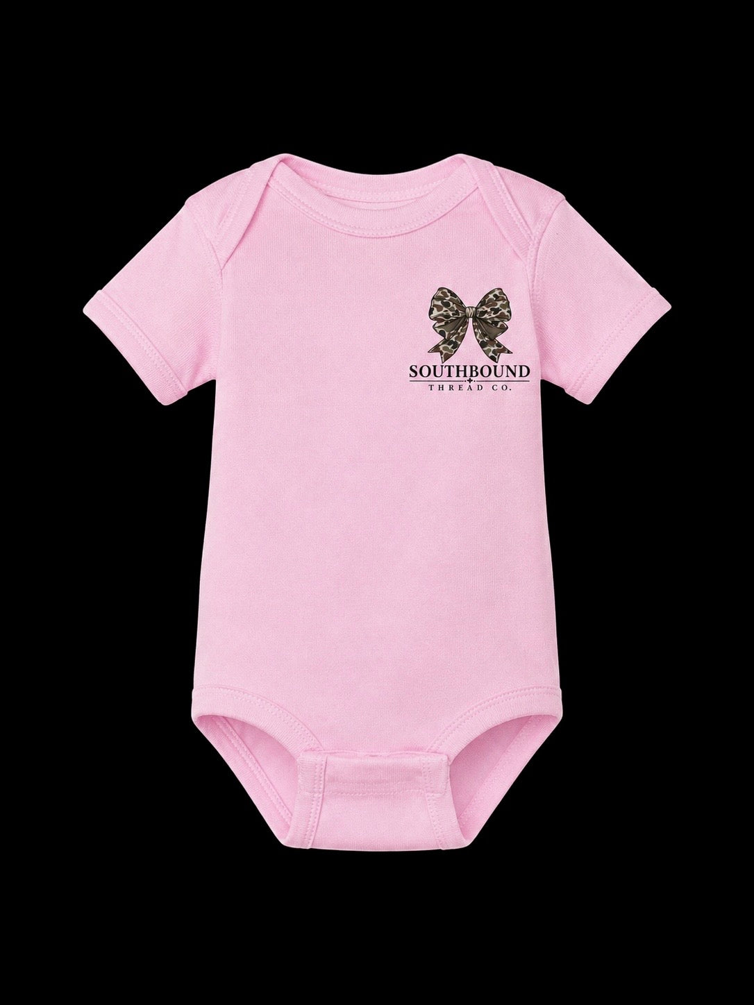 Vintage Duck Camo Bow Onesie