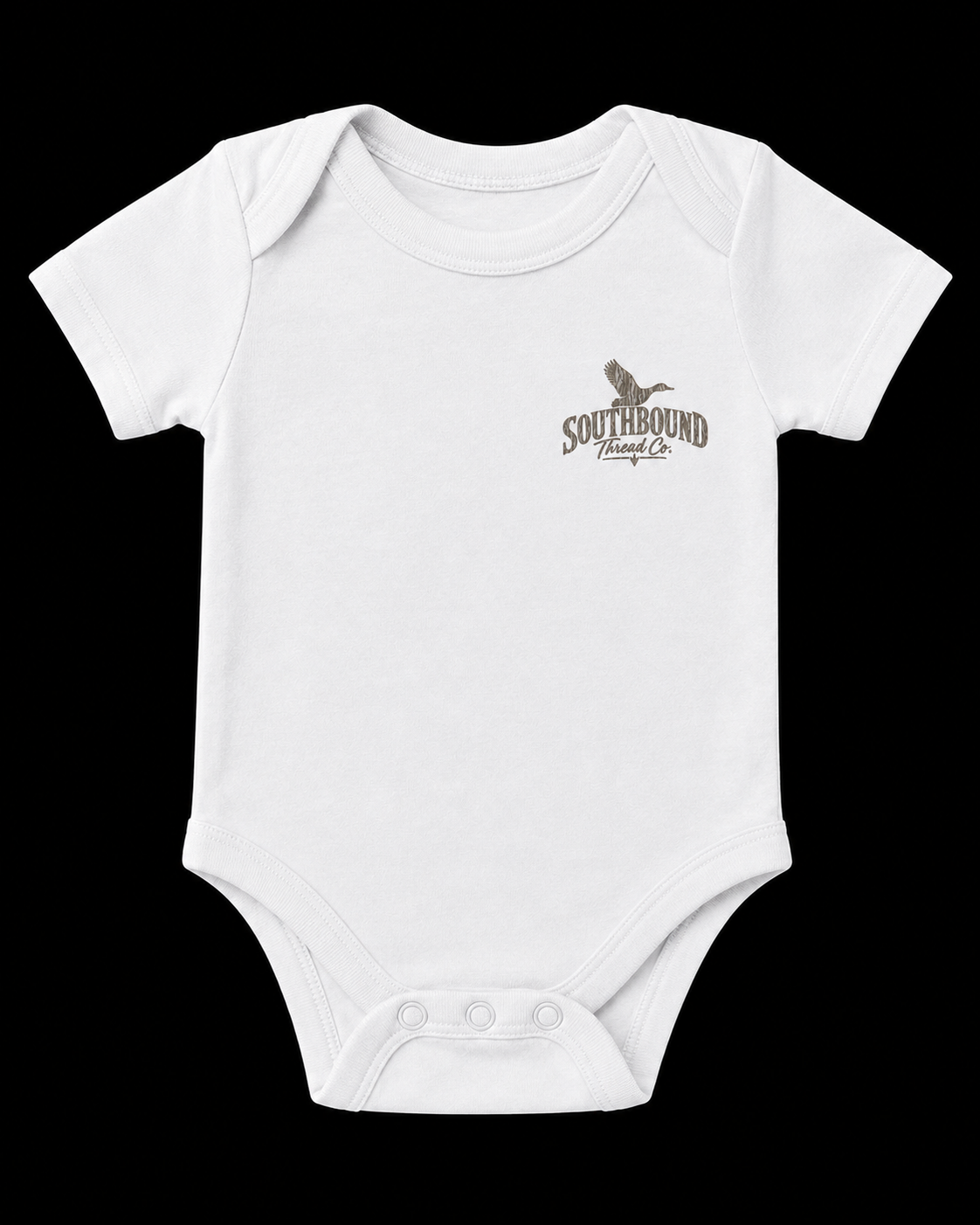Bottom Land Camo Logo Onesie