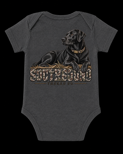 Black Lab Camo onesie