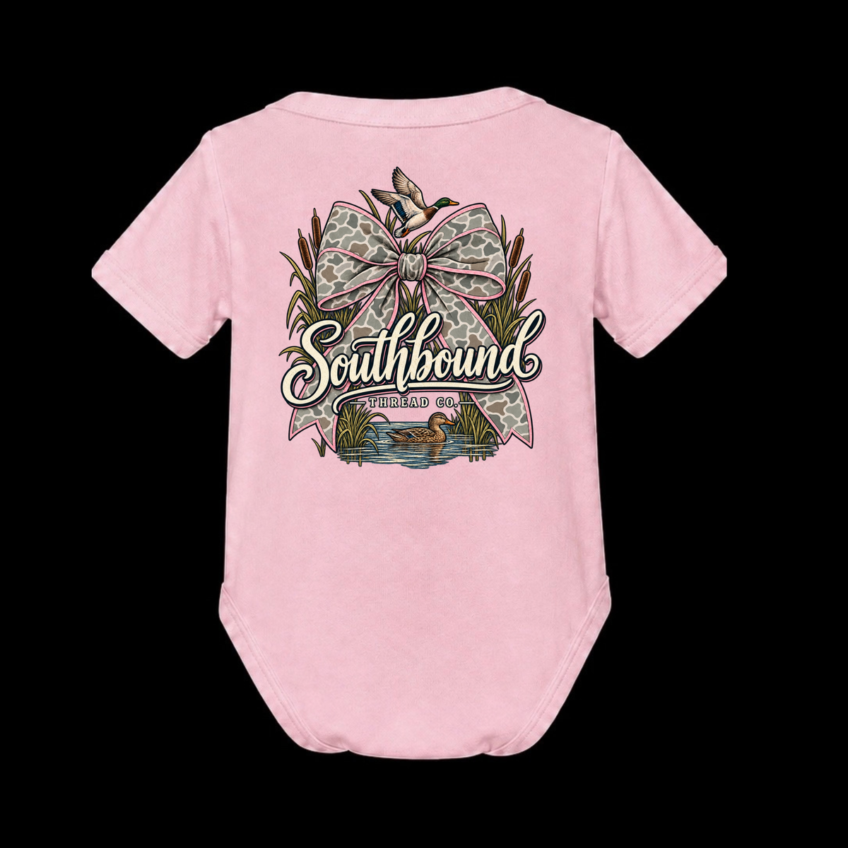 Wild mallard bow onesie